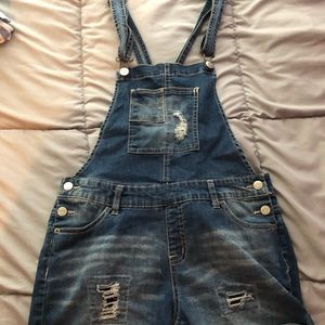 Girls denim overalls